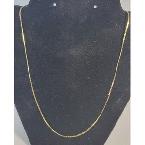 Fashion Gold Tone Chain Link Necklace 22 inch